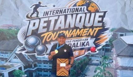 Guru Besar FIKK UNJ Raih Juara 1 Kategori Lecturer Single Open di Undikma International Petanque Tournament 2026